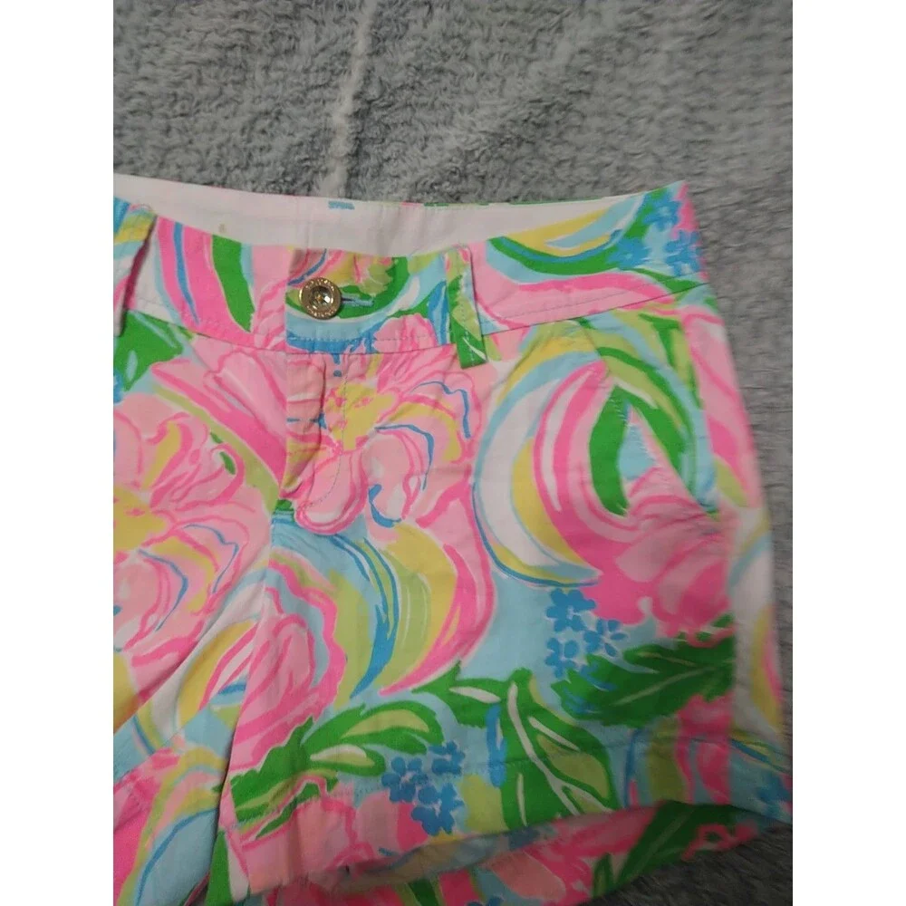 Lilly Pulitzer The Callahan Shorts Multicolor Size 0 Boho Beachy Summer Feminine